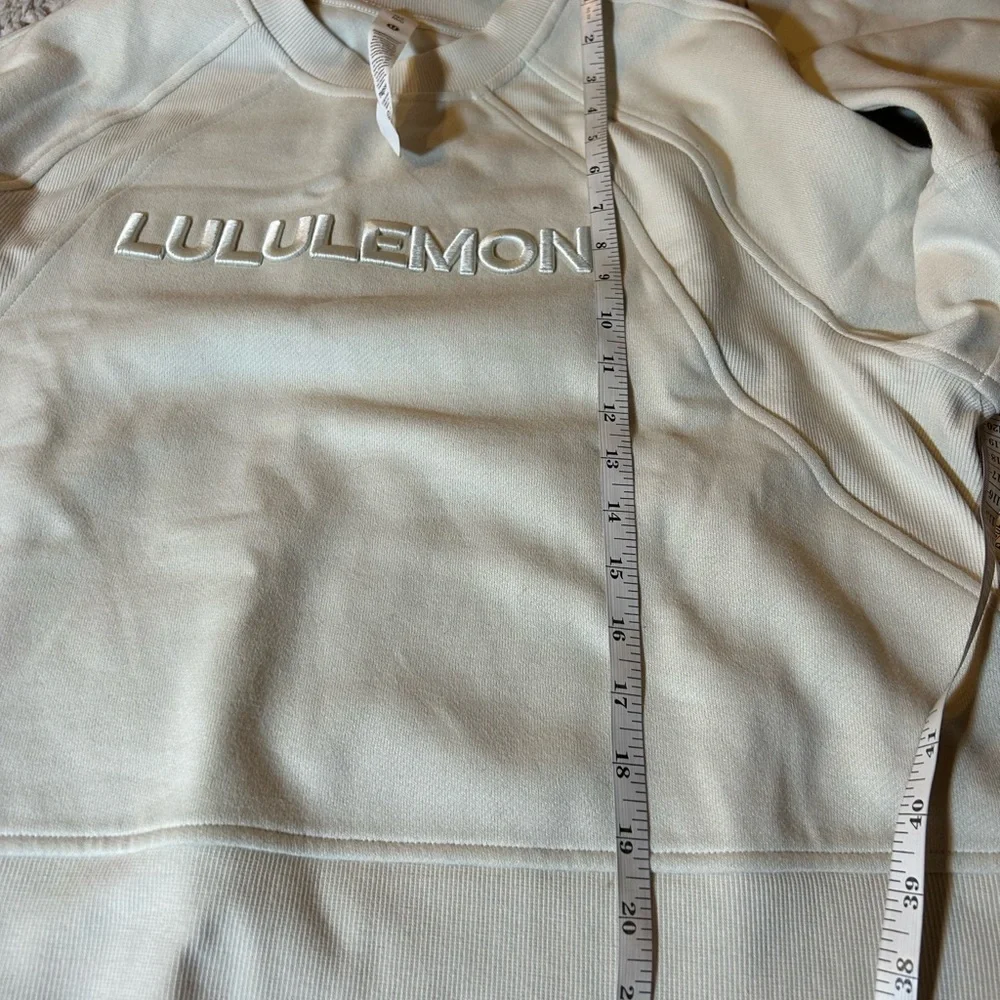 ❗️SOLD❗️Lululemon Scuba Oversized Pullover Wordmark in Bone 🆕 - Picture 8 of 9